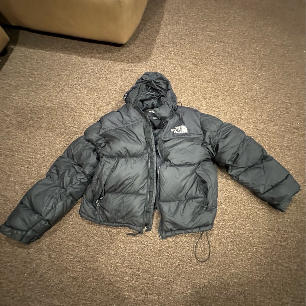 EUC! The North Face Blk Puffer Hood Down Jacket Men's M 770 LS coat winter warm